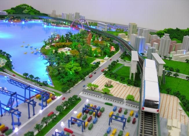 甘德县港口沙盘